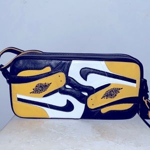 LineLock Studios Custom Nike Air Jordan 1s messenger / clutch bag w buckles 1/1 